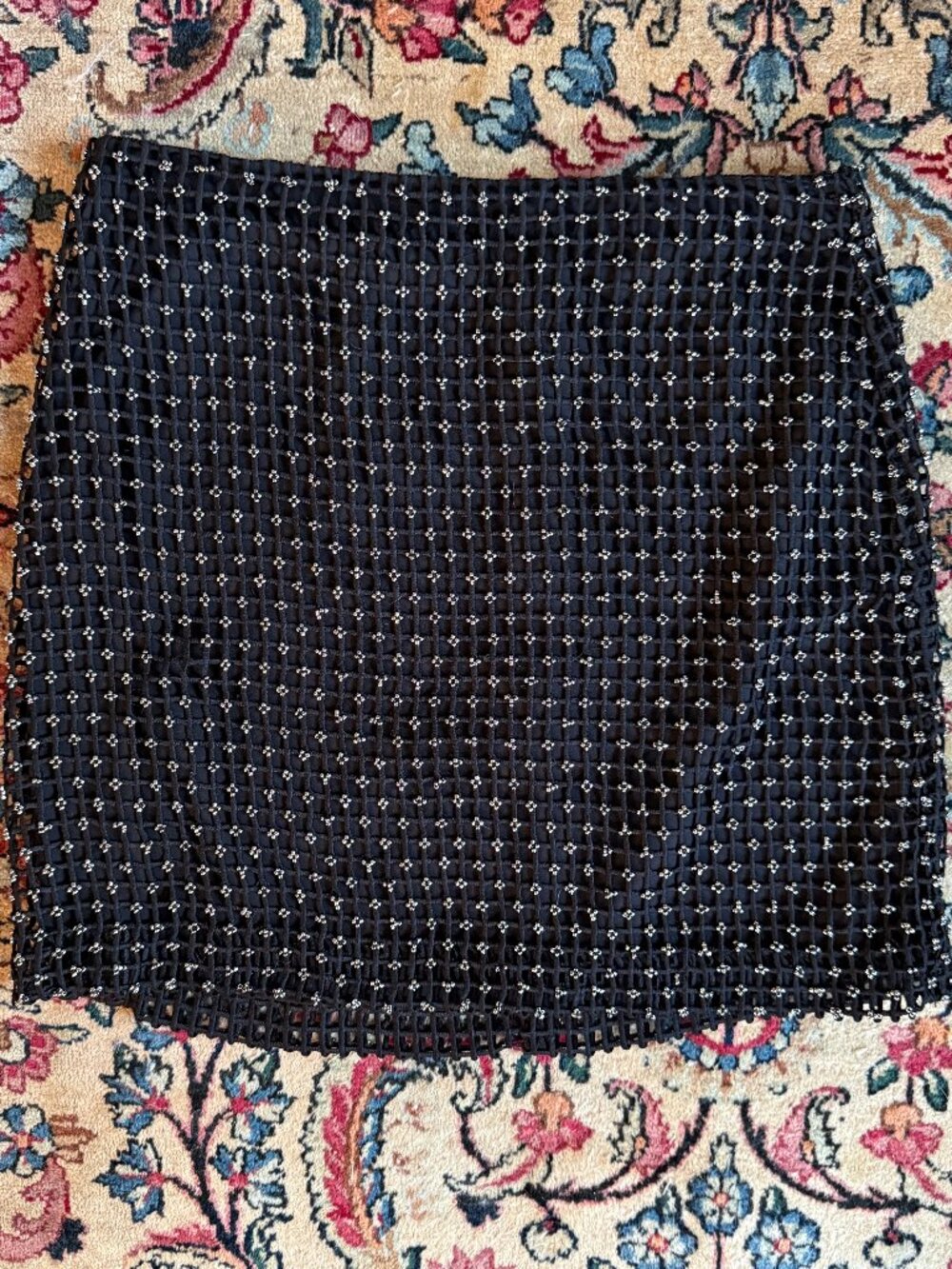 Club Monaco Black Beaded Mini Skirt